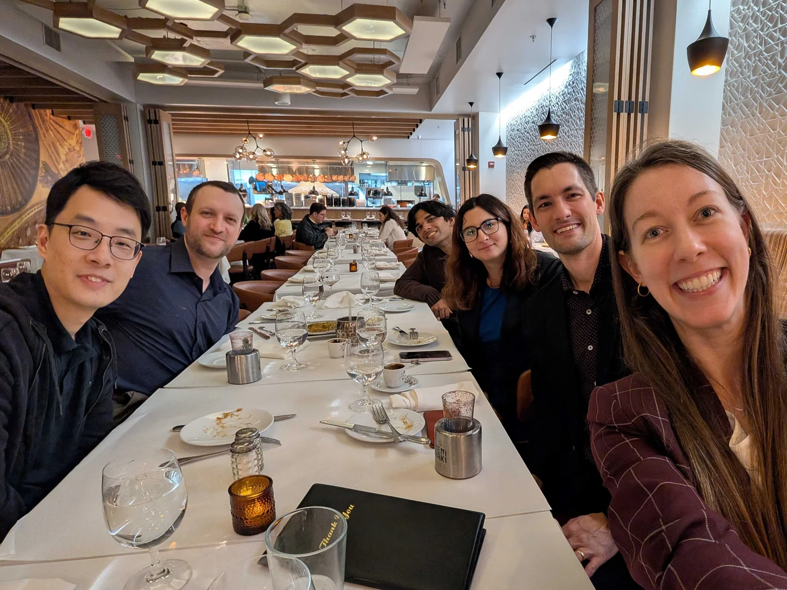 Participants at a DC workshop dinner