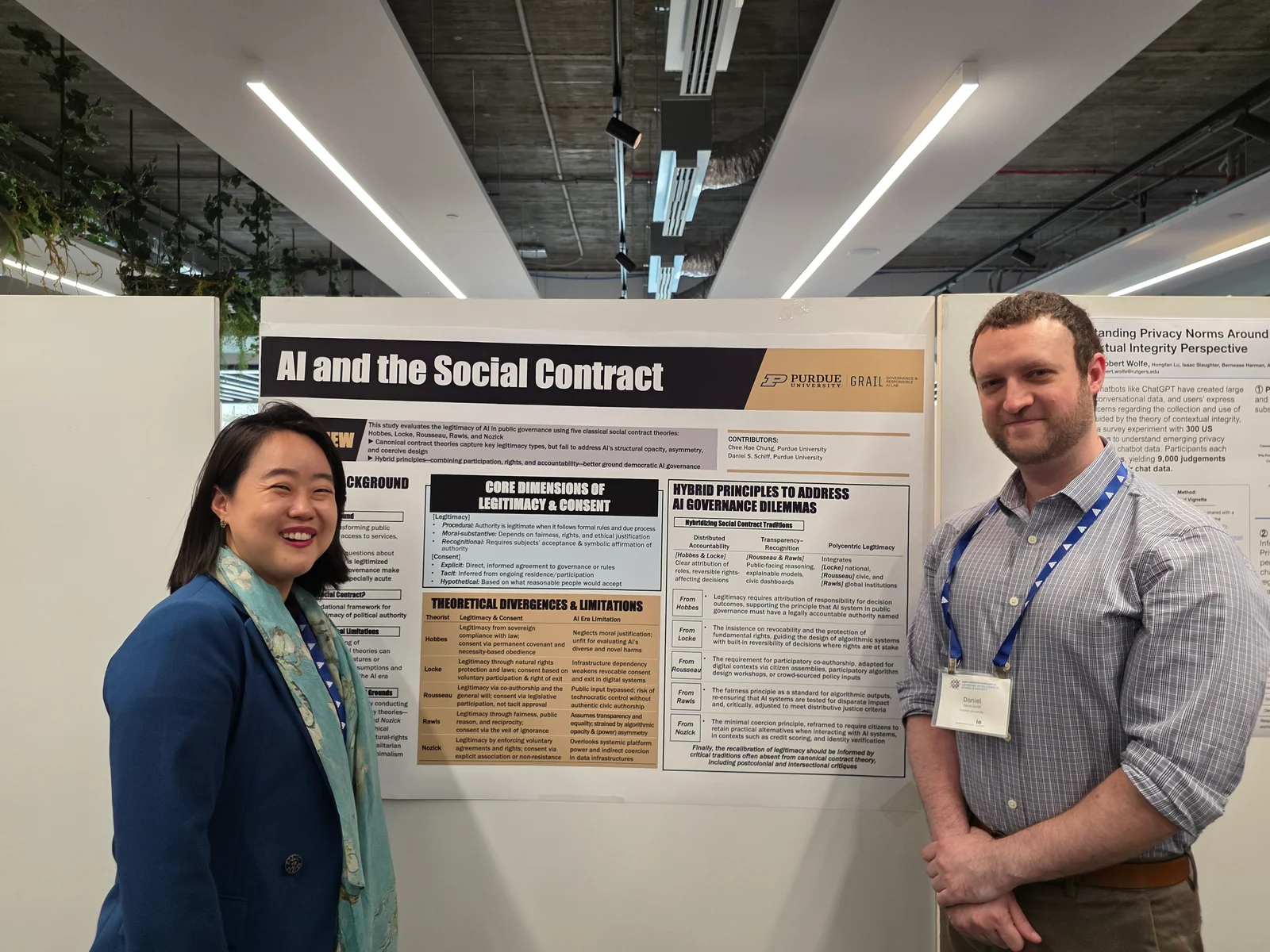 A GRAIL researcher presenting a poster at the AI, Ethics, and Society conference in Madrid