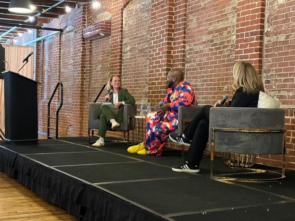 Speakers in conversation at the Summit on Information, Technology, and American Democracy in Indianapolis